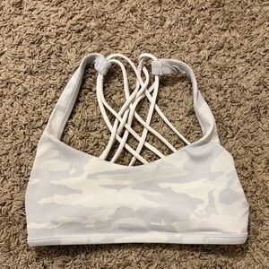 White camo lululemon bra